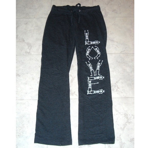 Rue21 Pants - Halloween Skull Love Sweatpants Pajama Bottoms